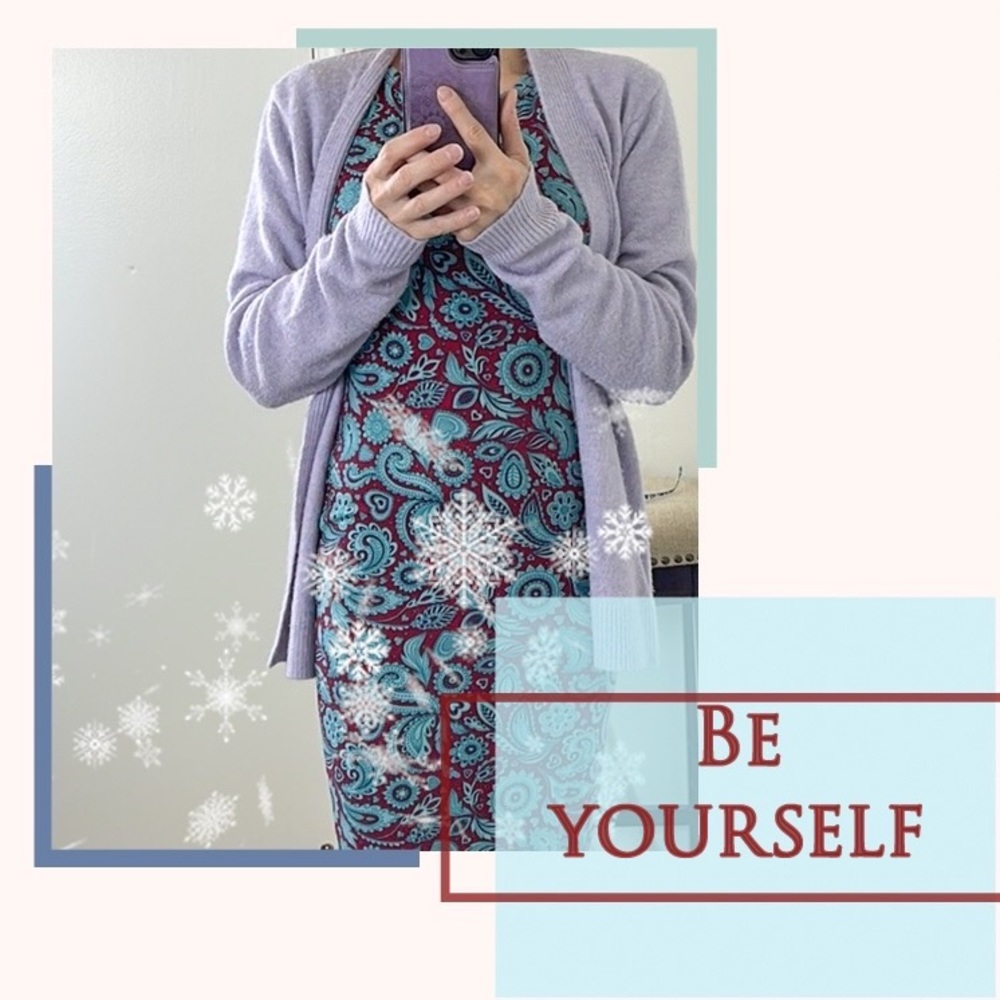 💕Beautiful Blue & Red Paisley Lularoe Julia Pencil Dress💕